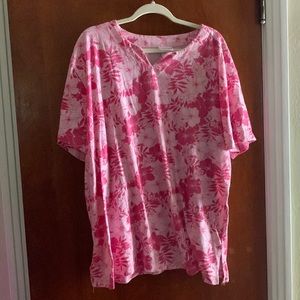 Pink flower blouse